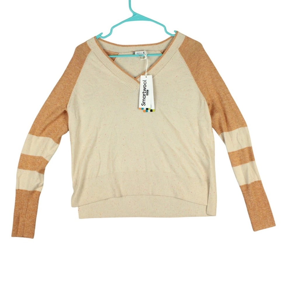 Smartwool Edgewood Women V-Neck Sweater Size S NWT Lightweight Relaxed Fit